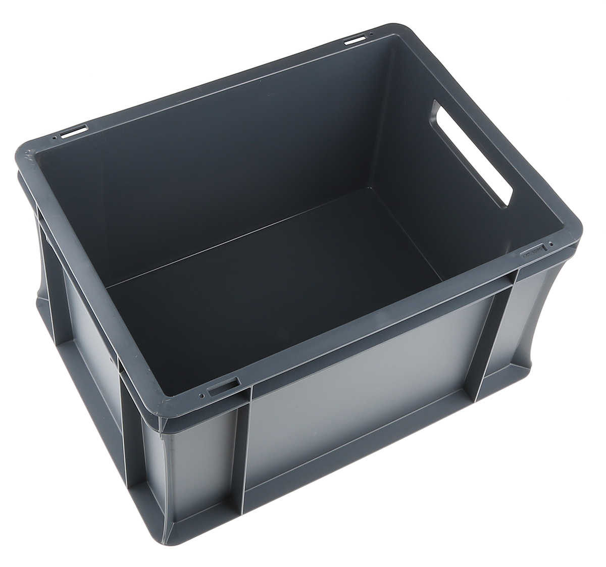 RS PRO 20L Grey Plastic Medium Euro Containers, 400mm x 300mm x 220mm
