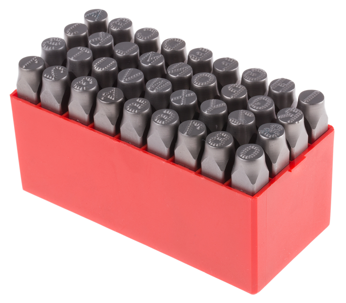 RS PRO 10mm x 36 Piece Engraving Letter Punch Set, (27 Pieces x Capital A → Z English Letter Dot Steel Stamp, 9