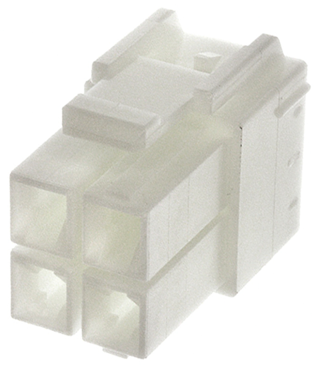 JST, VLP Male Connector Housing, 6.2mm Pitch, 4 Way, 2 Row