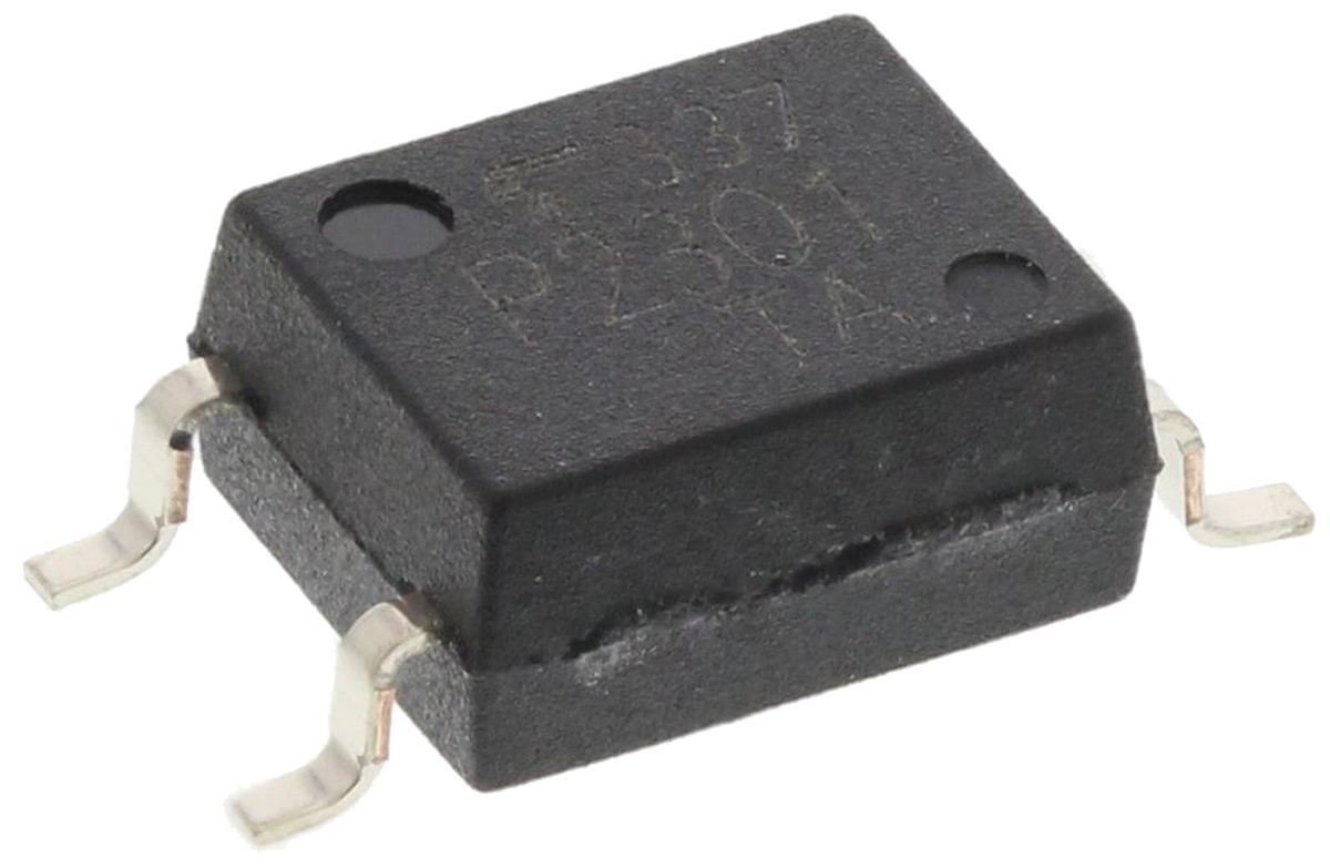 Toshiba, TLP2301 DC Input Transistor Output Optocoupler, Surface Mount, 4-Pin SOIC
