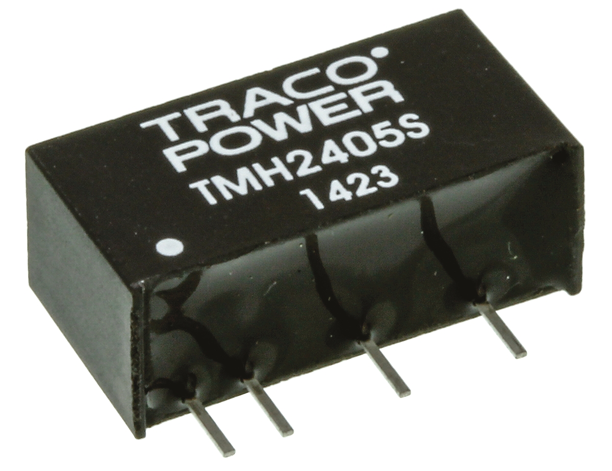 TRACOPOWER TMH DC-DC Converter, 5V dc/ 400mA Output, 21.6 → 26.4 V dc Input, 2W, Through Hole, +85°C Max Temp