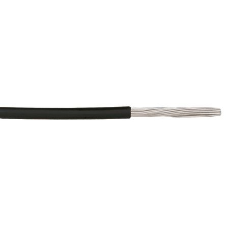Alpha Wire Ecogen Ecowire Series Black 2.1 mm² Hook Up Wire, 14 AWG, 1/2.08 mm, 30m, MPPE Insulation, 6717S BK005