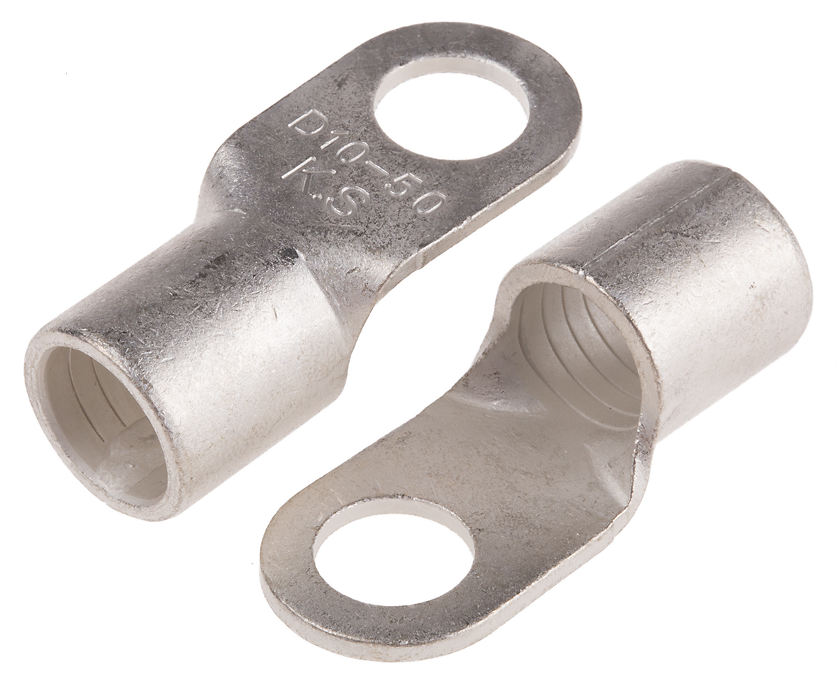 RS PRO Uninsulated Ring Terminal, 10.5mm Stud Size, 50mm² to 50mm² Wire Size