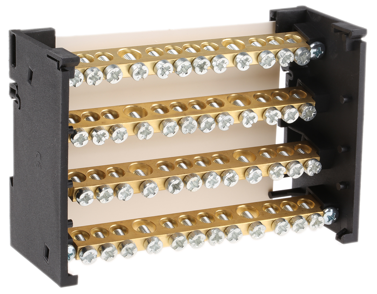 Entrelec Distribution Block, 11 Way, 35 inputmm², 125A, 600 V, Grey