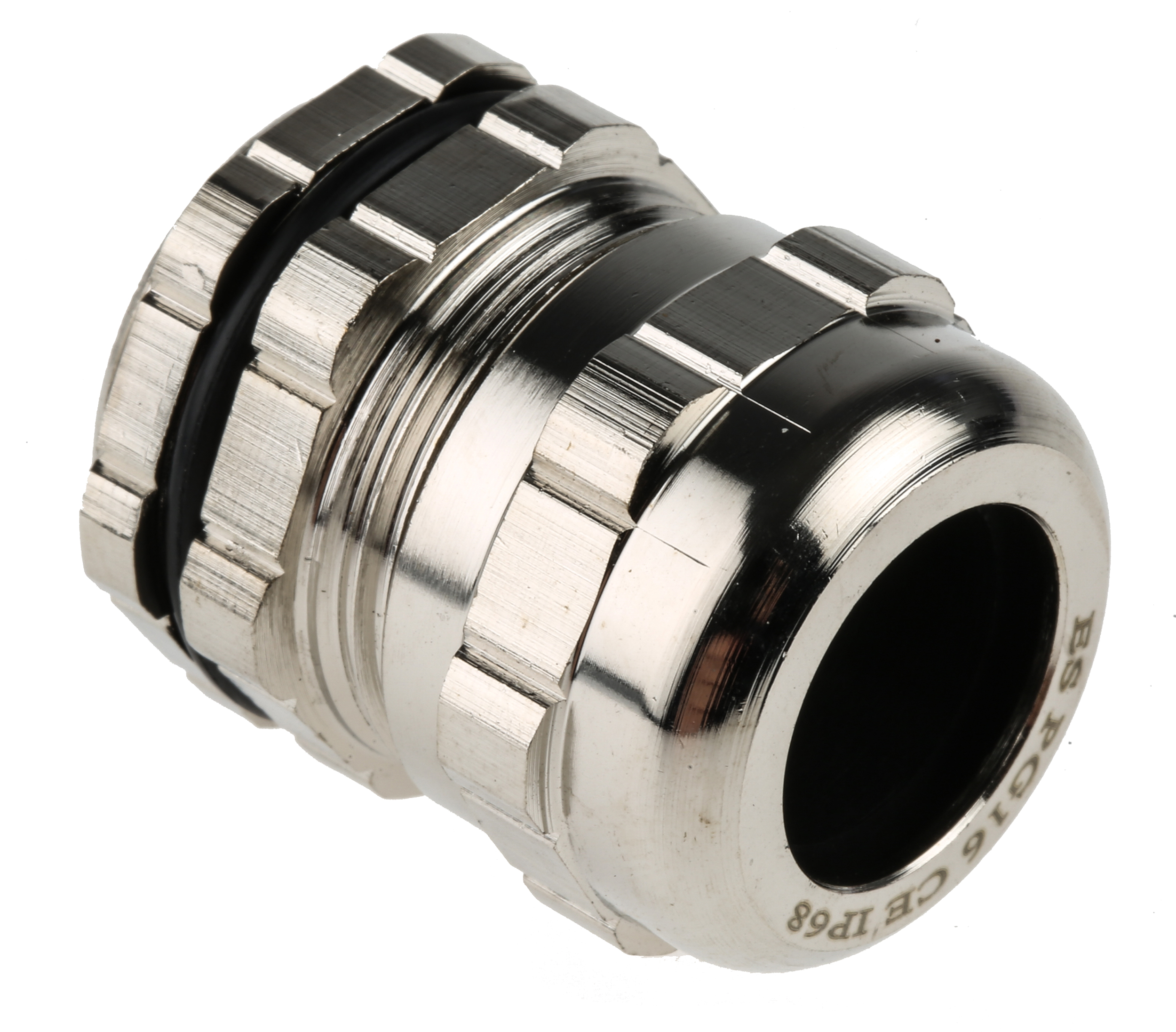 RS PRO Metallic Nickel Plated Brass Cable Gland, PG16 Thread, 8mm min., 14mm max., IP68