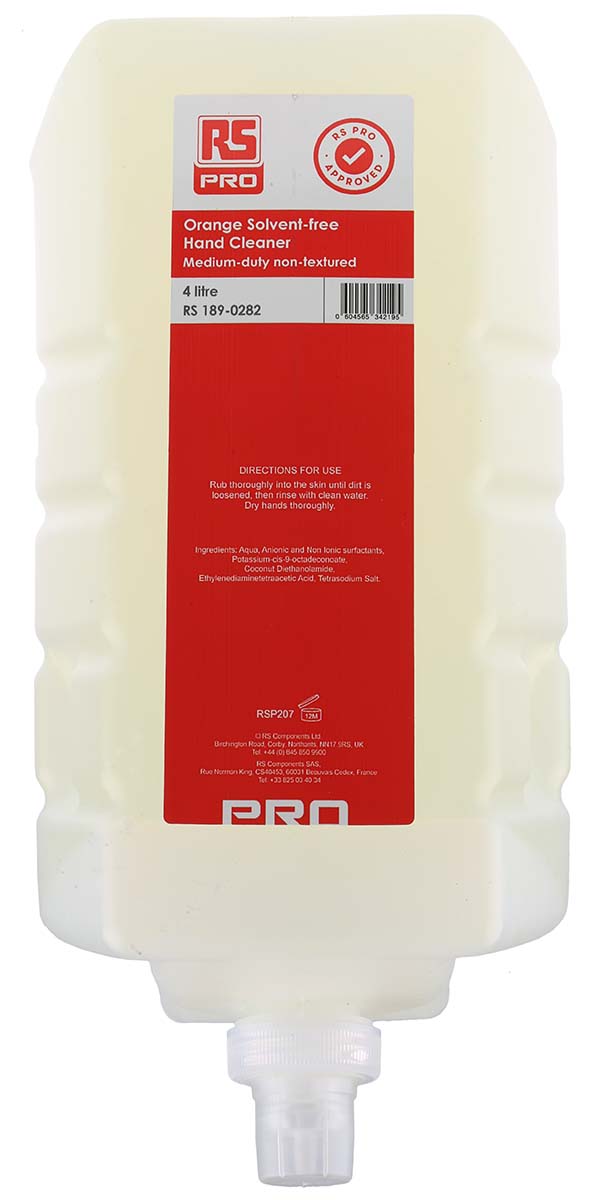 RS PRO Orange Solvent Free Hand Cleaner - 4 L Cartridge
