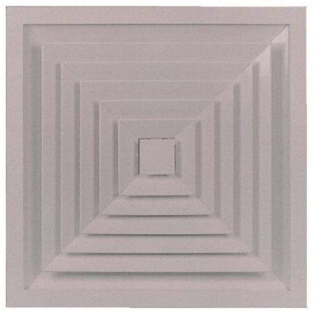 RS PRO White Aluminium Vent Grille, Square Face Slat, 445 x 445mm