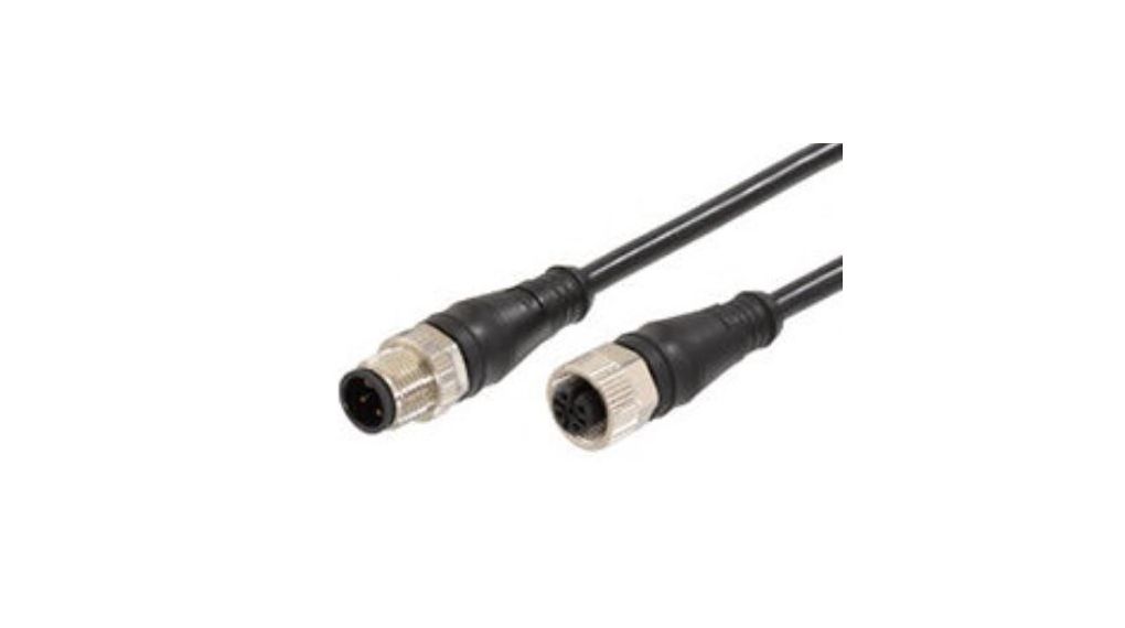 Molex Male 5 way M12 to Female Cordset, 10 m