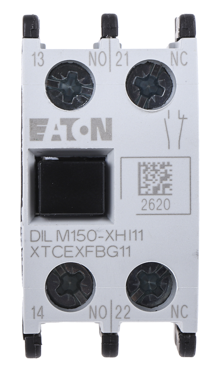 Eaton Auxiliary Contact, 2 Contact, 1NC + 1NO, Front Mount