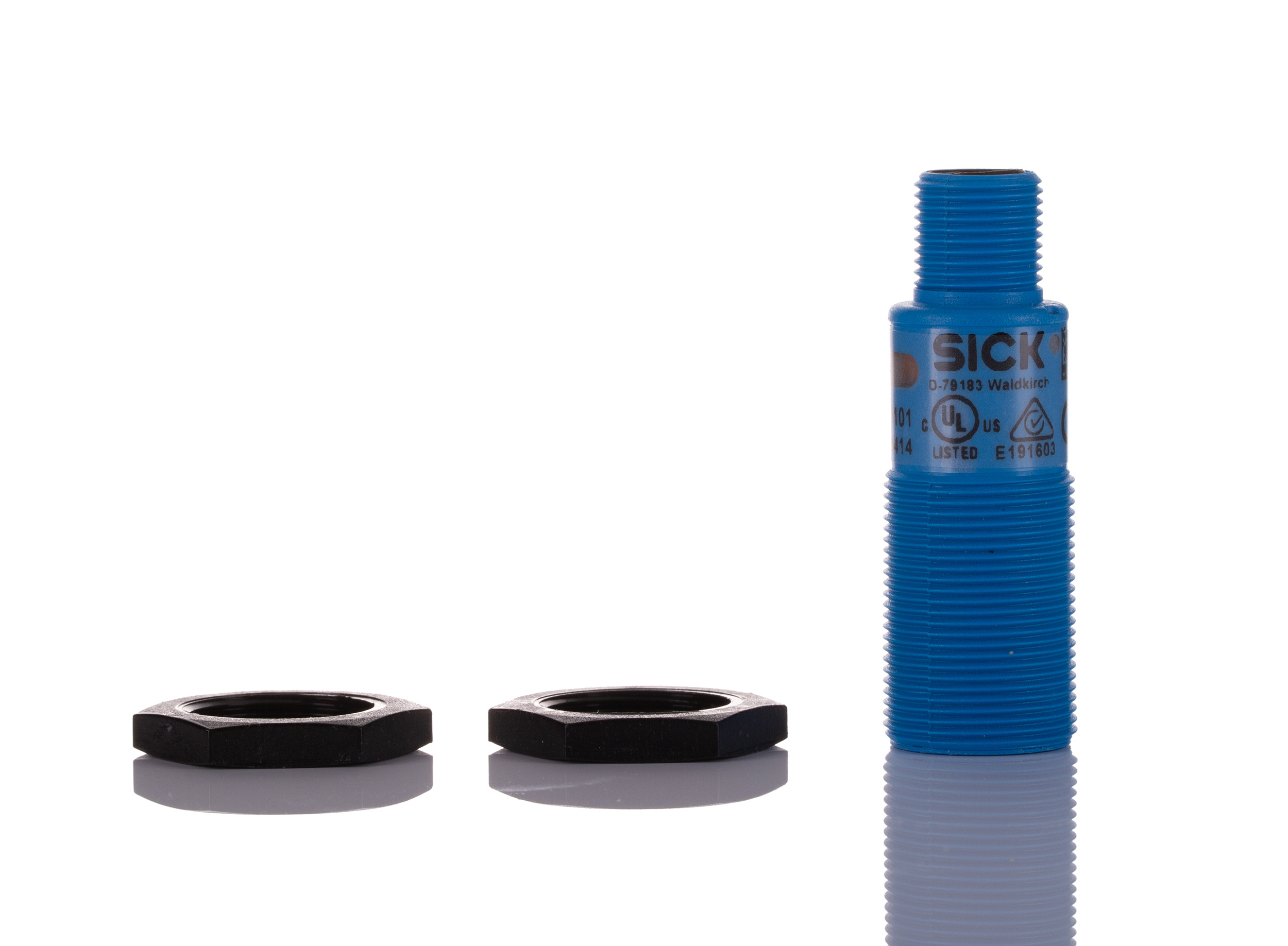 SICK Ultrasonic Threaded Barrel Proximity Sensor, M18, 250 mm Detection, NPN, 10 → 30 V dc