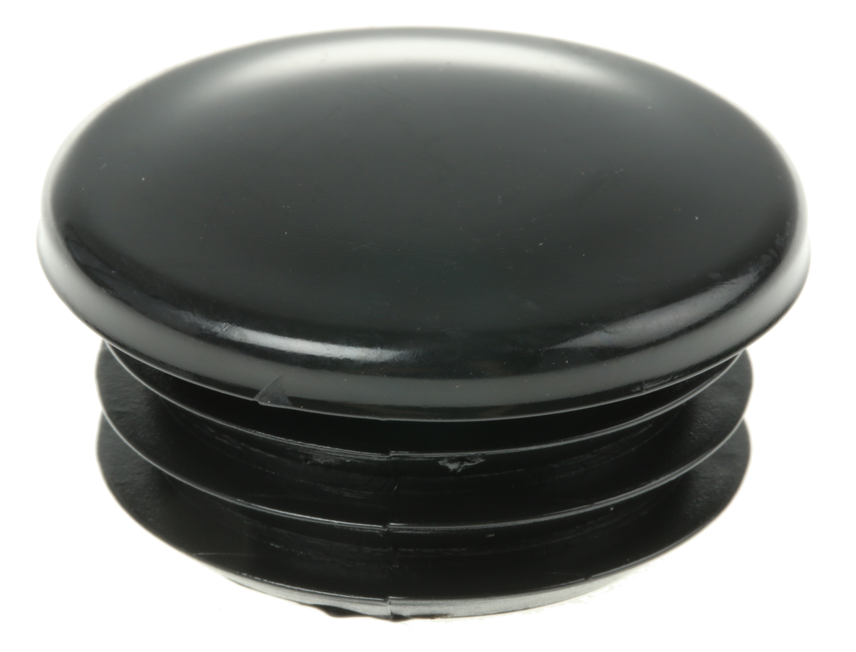 RS PRO Black Round Tube Plug