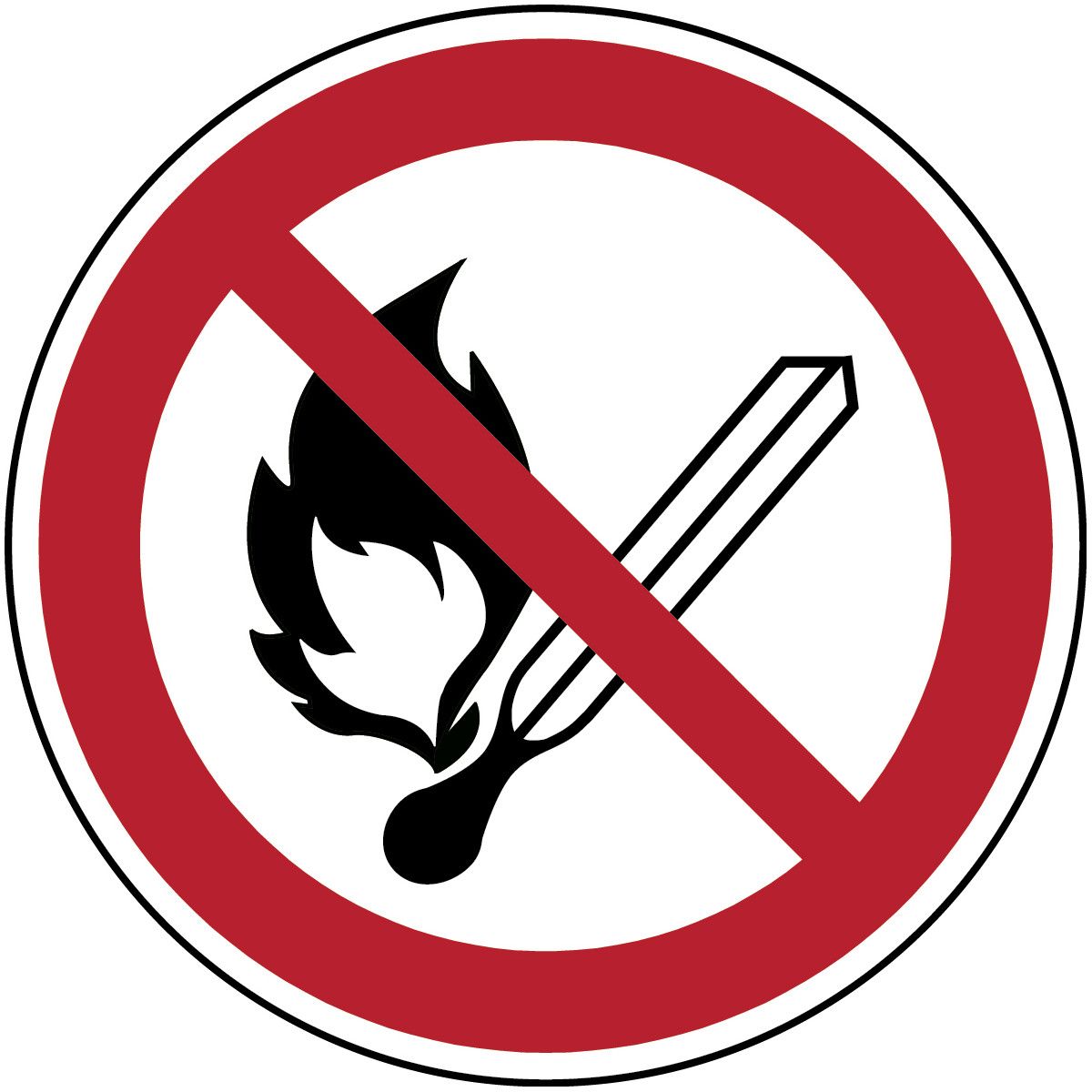 Brady Laminated Polyester B-7541 Mandatory No Open Fire Sign