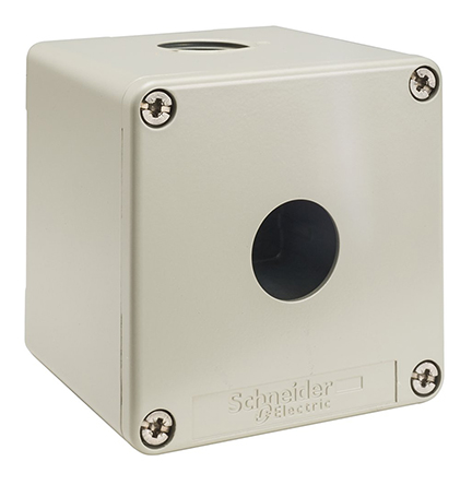 Schneider Electric Grey Zinc Alloy Harmony XAP Control Station Enclosure - 22mm Diameter