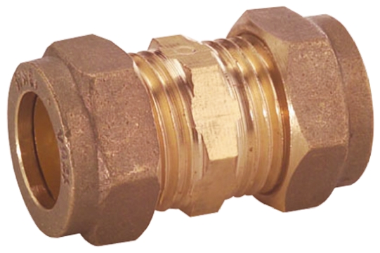 RS PRO Brass Compression Fitting, Straight Coupler