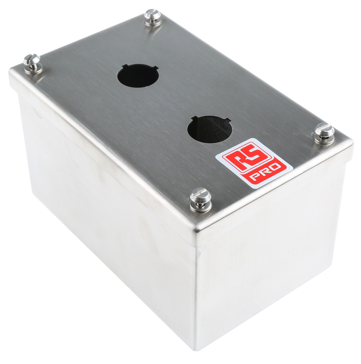 RS PRO Stainless Steel Push Button Enclosure - 2 Hole 22mm Diameter