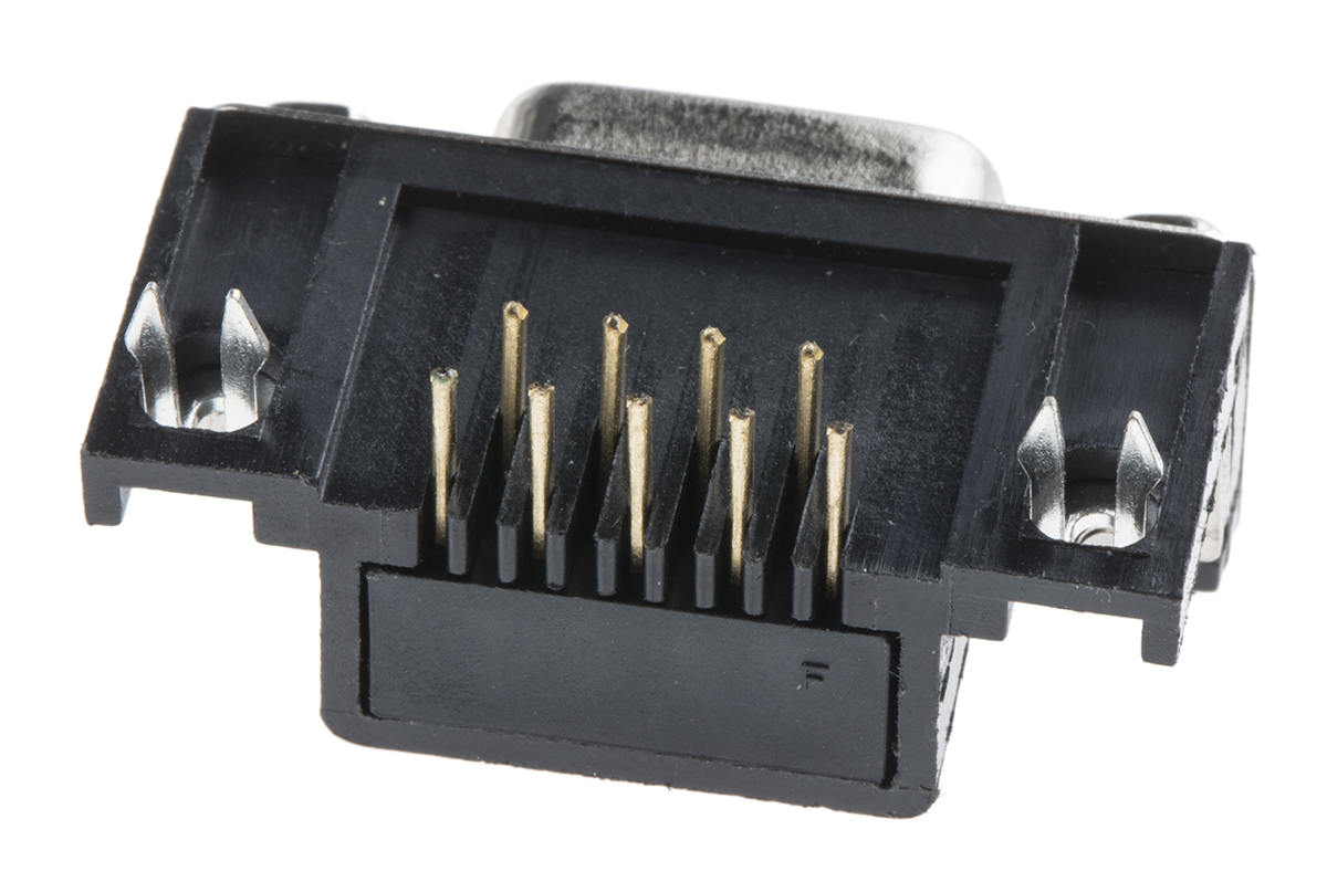 RS PRO 9 Way Right Angle Through Hole D-sub Connector Socket, 2.77mm Pitch, with 4-40 UNC Screwlocks
