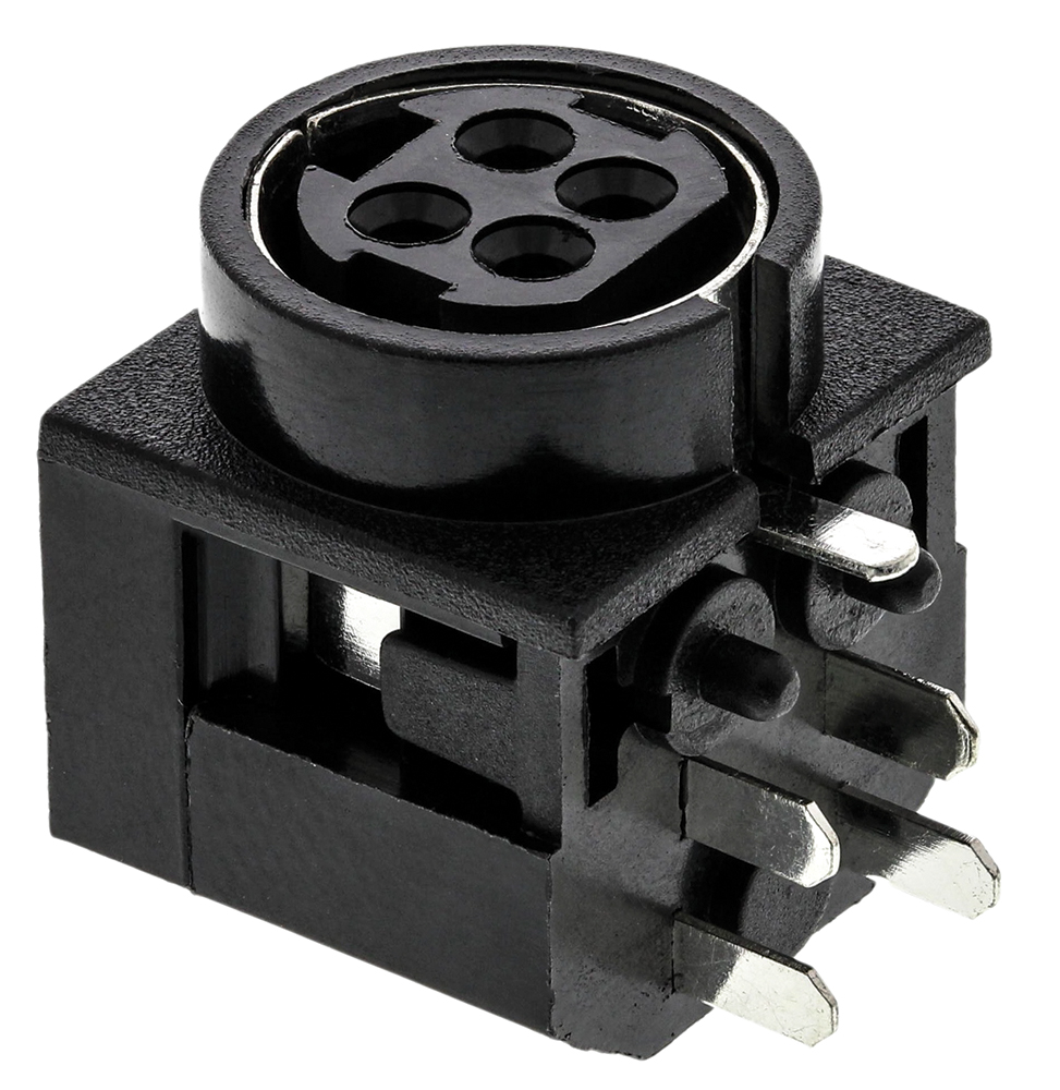 Kycon, KPJX Right Angle DC Socket Rated At 7.5A, 20 V dc, PCB Mount, length 17.0mm, Tin