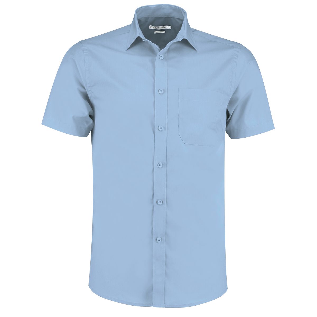 Kustom Kit KK141 Light Blue 35% Cotton, 65% Polyester Shirt