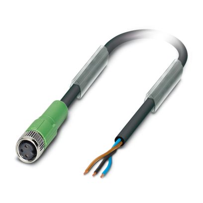 Phoenix Contact 3 way Free Cable End to Female 3 way Straight Socket M8 Sensor Actuator Cable, 10 m