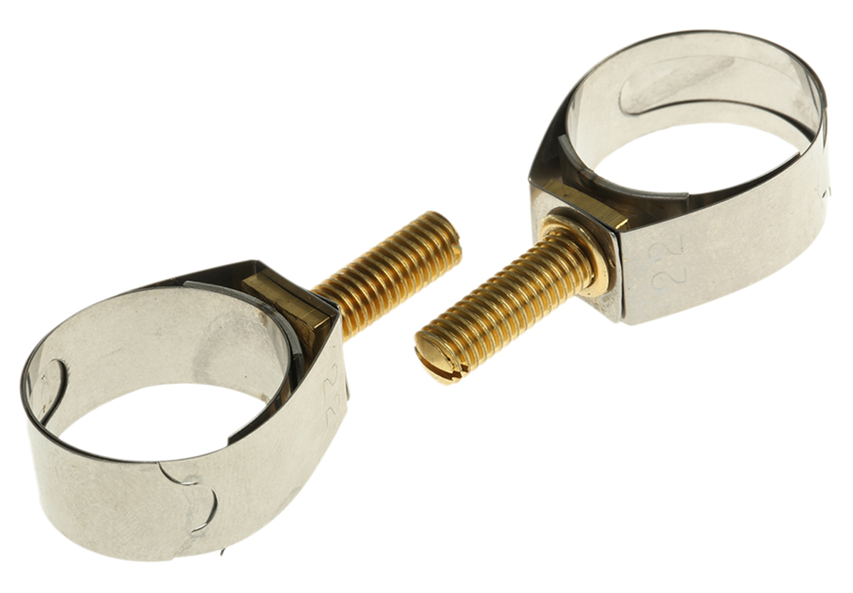 Unex Brass (Bolt), Stainless Steel Slotted Screw Unex, 11mm Band Width, 17.3 → 22mm ID