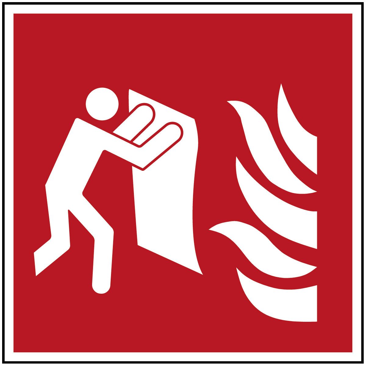 Polyester Fire Safety Sign, None With Pictogram Only Text Self-Adhesive