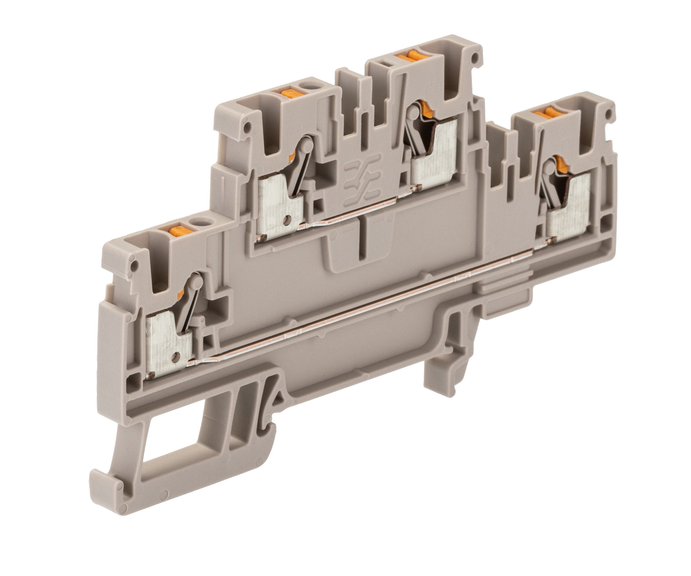 Weidmuller 1547610000 A Series Dark Beige, 2.5mm², Double-Level, Push In Termination, ATEX, IECEx