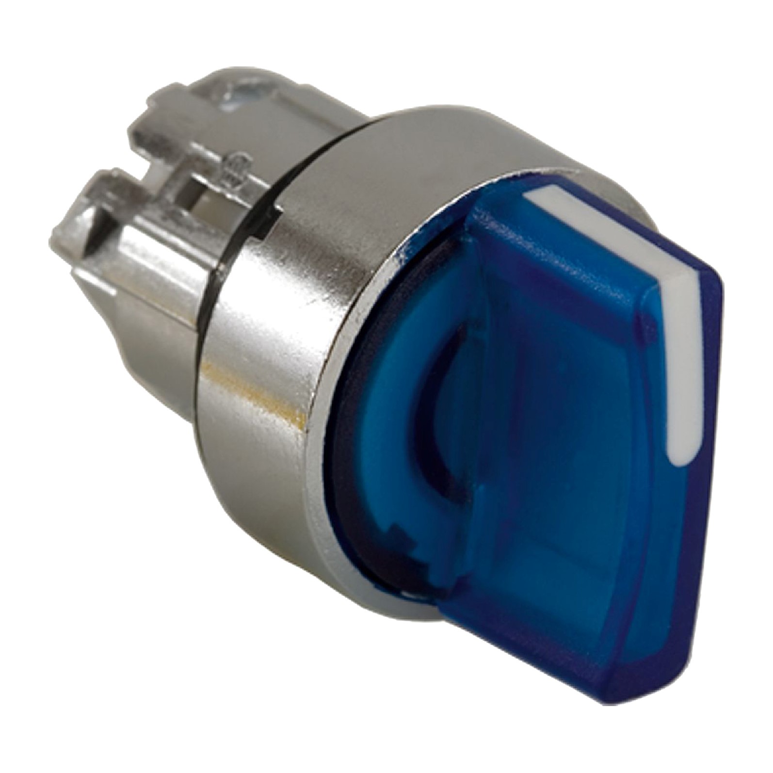 Schneider Electric Harmony XB4 Series 3 Position Selector Switch Head, 22mm Cutout, Blue Handle