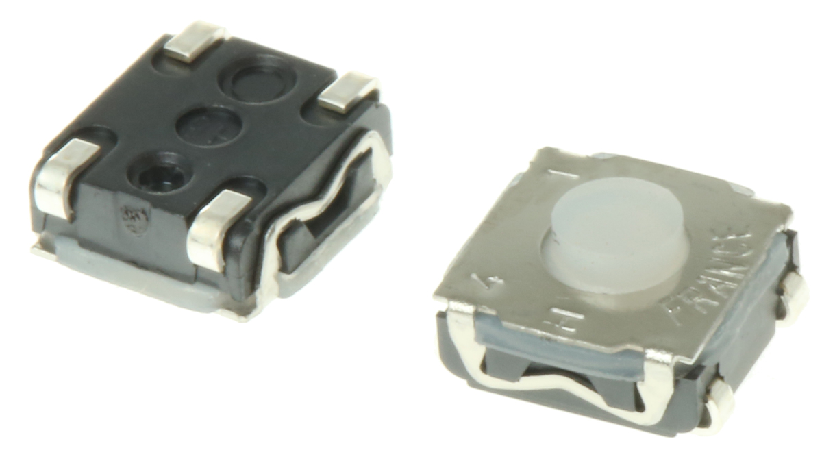 C & K IP67 Button Tactile Switch, SPST 50 mA @ 32 V dc 0.9mm Surface Mount