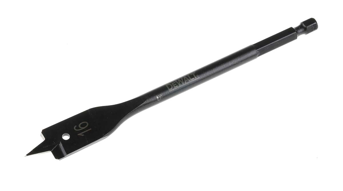 DeWALT DT47 Series Robust Steel Flat Wood Drill Bit, 16mm Diameter, 152 mm Overall