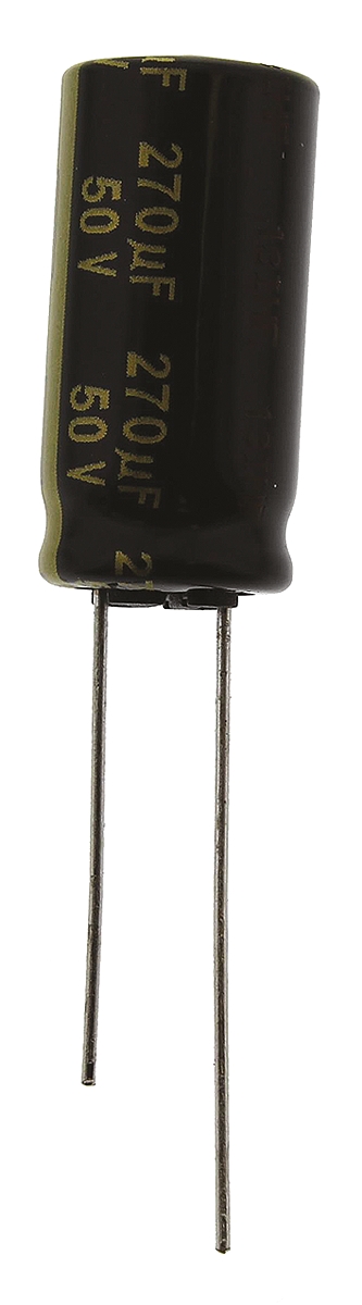 Panasonic 270μF Aluminium Electrolytic Capacitor 50V dc, Radial, Through Hole - EEUFM1H271