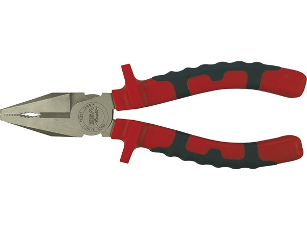 Ega-Master 62479 Pliers, 210 mm Overall, Flat Tip, 60mm Jaw