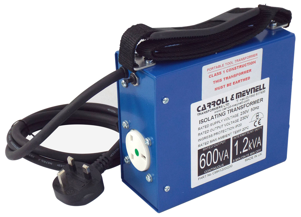 Carroll & Meynell Single Phase 1.2kVA Site Transformer, 230V ac Primary, 230V ac Secondary, 5.2A O/P