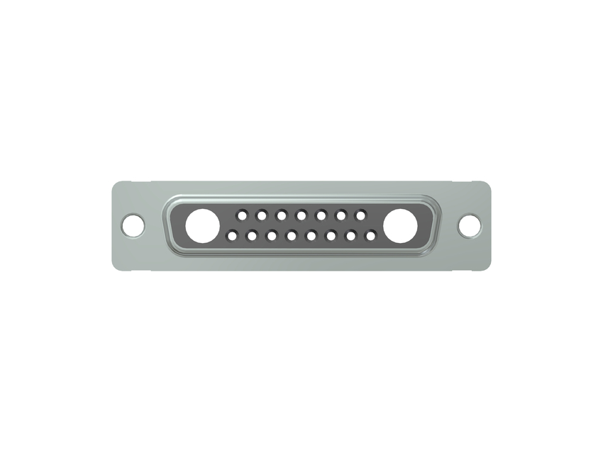 CONEC 17 Way Through Hole D-sub Connector Socket, with Mounting Hole