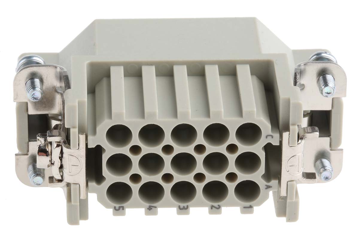 HARTING Heavy Duty Power Connector Insert, 10A, Male, Han D Series, 15 Contacts