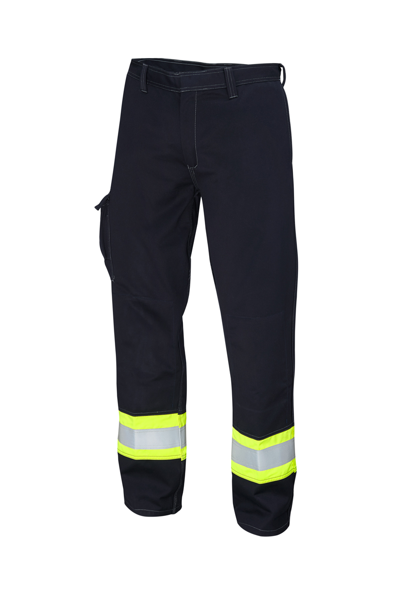 ProGARM 5816 Men's Yellow, Navy VXS+ Woven Inherent Fabric, Size 36S Waist Size 36 in W 30in L
