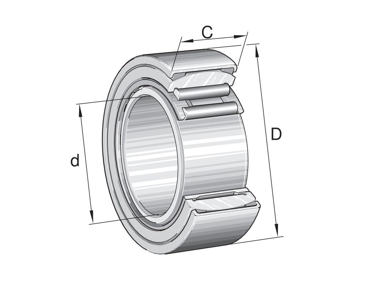 INA PNA30/52-XL 30 mm ID Roller Bearing Needle, 52 mm OD