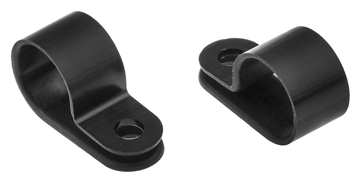 HellermannTyton 12.5mm Black, Polyamide P Clip