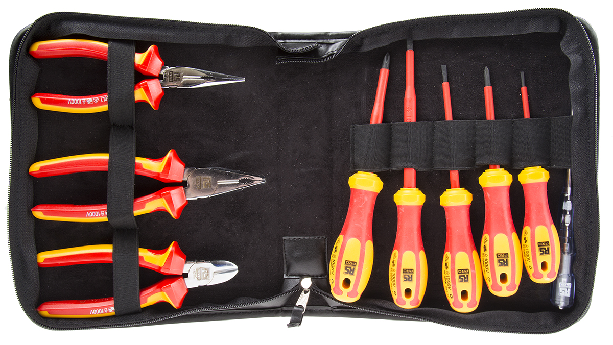RS PRO 9 Piece Tool Kit with Portable Tool Chest, Yes