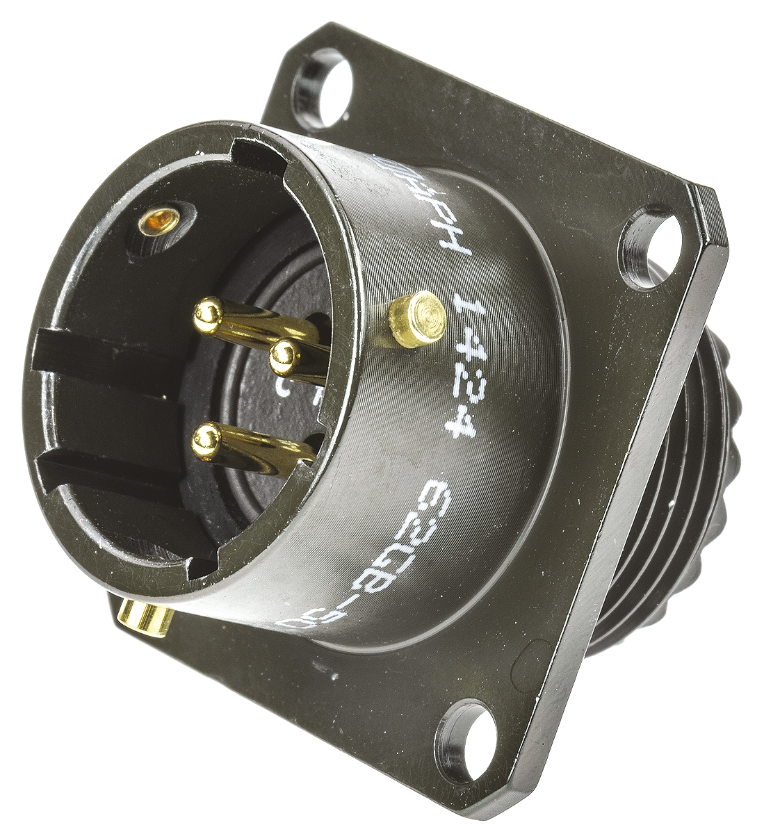 Amphenol Limited, 62GB 3 Way Flange Mount MIL Spec Circular Connector Receptacle, Pin Contacts,Shell Size 12, Bayonet
