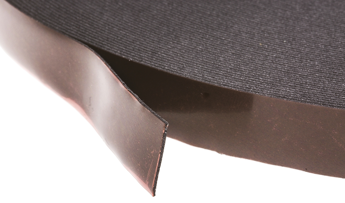 Tesa 62934 Black Adhesive Foam Tape, 15.0mm x 50.0m, 0.80mm Thick