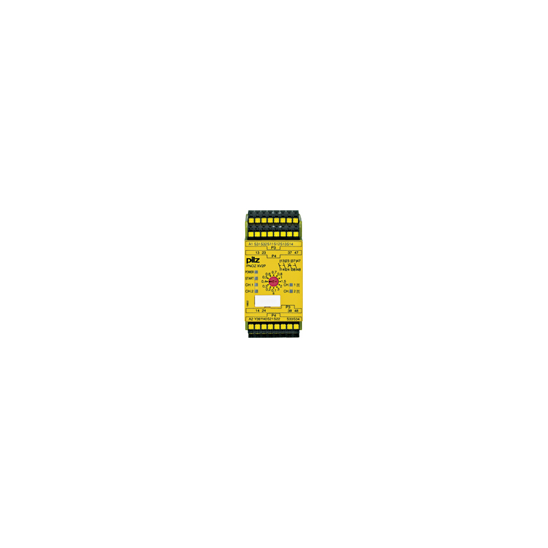 Pilz 787502 Safety Relay 24V dc, Single/Dual-Channel 4 Safety Contacts