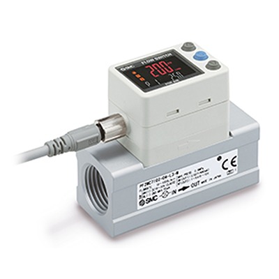 SMC PF2MC Series Digital Flow Switch Flow Sensor for Air, 5 L/min Min, 500 L/min Max