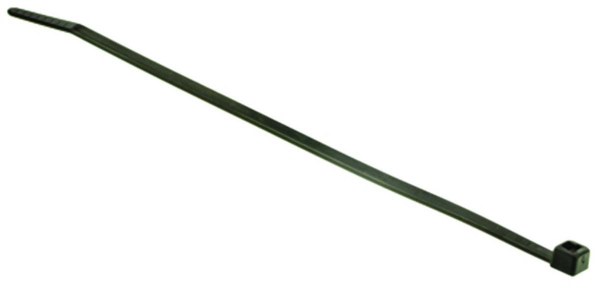 HellermannTyton Cable Tie, Standard, 387mm x 7.6 mm, Black Polyamide 6.6 (PA66), Pk-100
