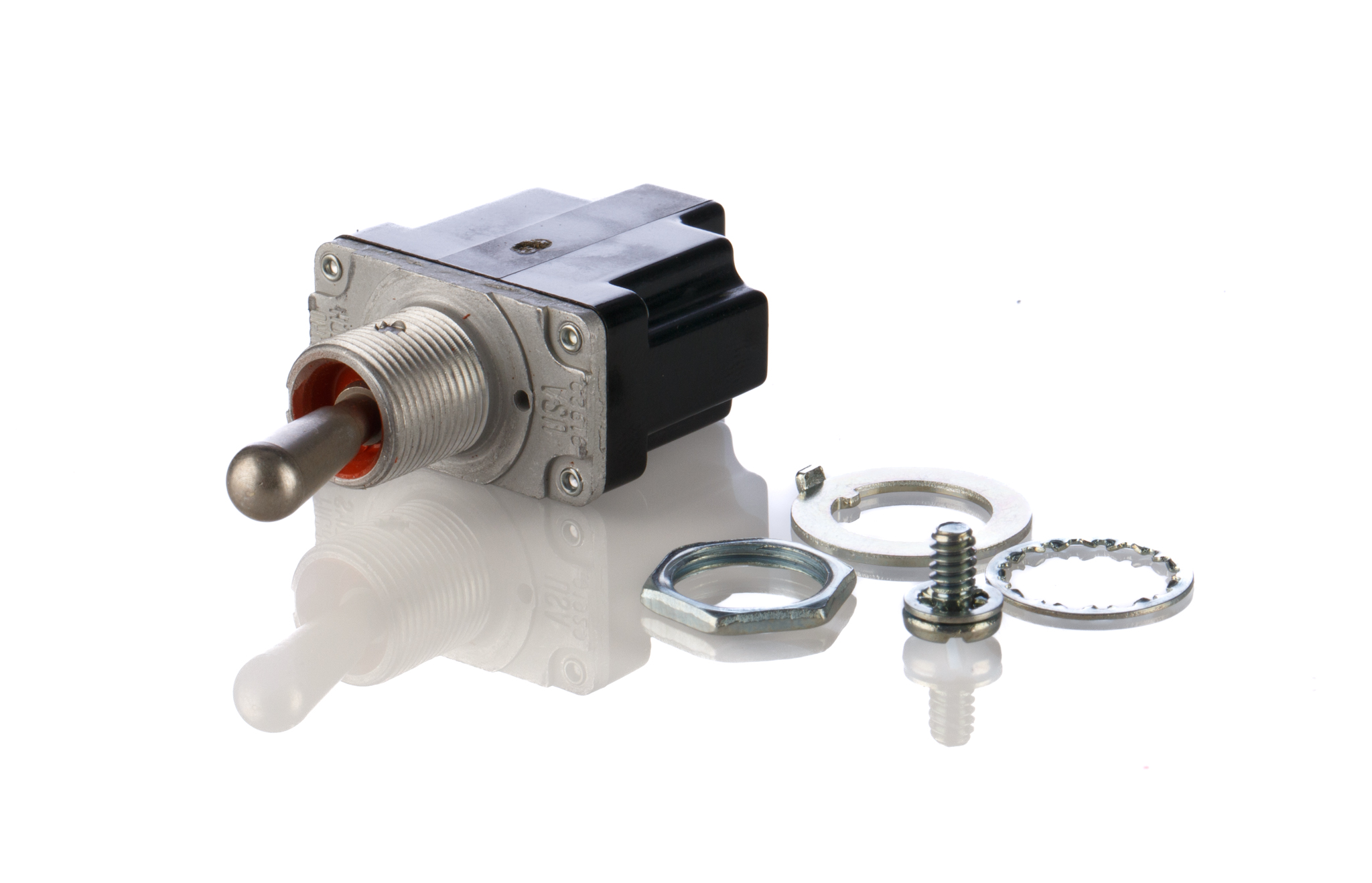 Honeywell Toggle Switch, Bushing Mount, On-(On), SPDT, Screw Terminal, 125V ac