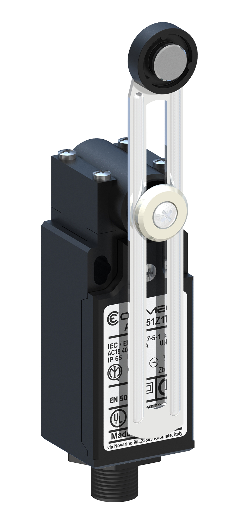 RS PRO Roller Lever Limit Switch, NO/NC, IP65, DPST, Plastic Housing, 400V ac Max, 10A Max