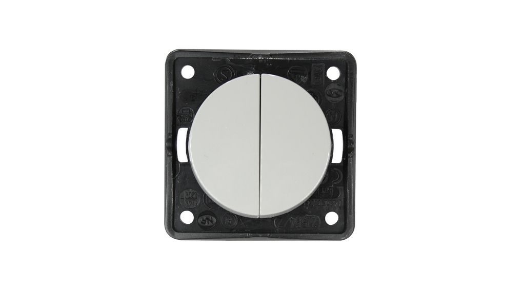 Berker Grey Rocker Switch, 2 Gang, INTEGRO