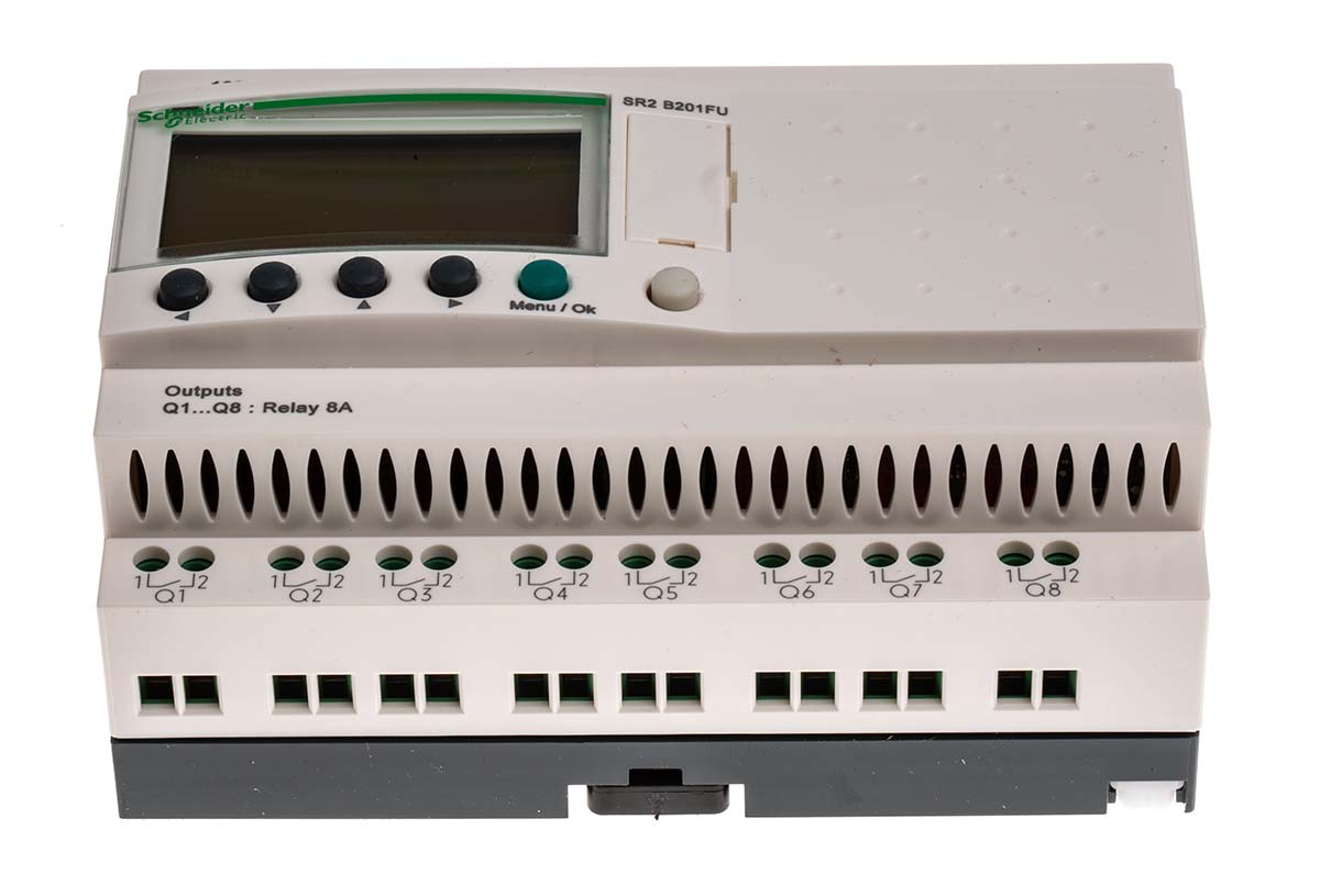 Schneider Electric Zelio Logic 2 Series PLC CPU for Use with Zelio 2, Relay Output, 12 (Digital)-Input, Digital Input