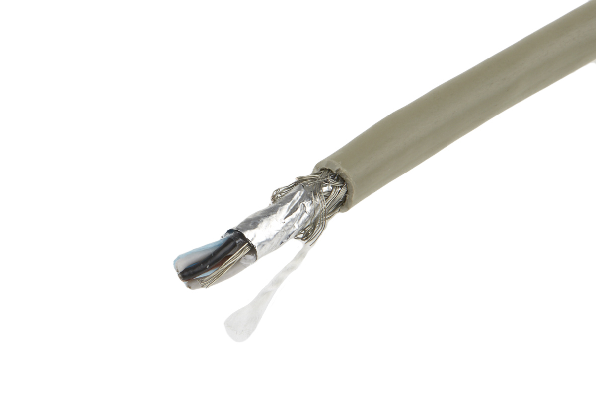 Alpha Wire ProTekt Series Data Cable, 2 Pairs, 4 Cores, 0.35 mm², Screened, 22 AWG, 50m, Foil and Braid Shield