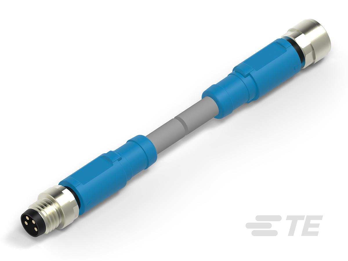 TE Connectivity Male/Female 4 way M8 to 4 way M8 Sensor Actuator Cable, 30 mm
