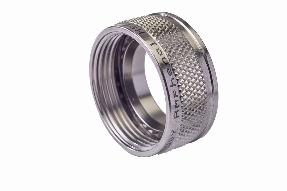 Amphenol Limited Silver Back Nut, Shell Size 22 for use with AS50151 Series AS34001 Crimp, MIL-DTL-26482 SERIES II, MIL